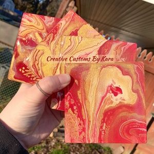 Squared Wooden Coaster Set